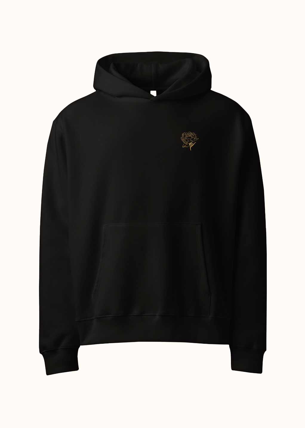 Embroidered Flower Oversized Hoodie