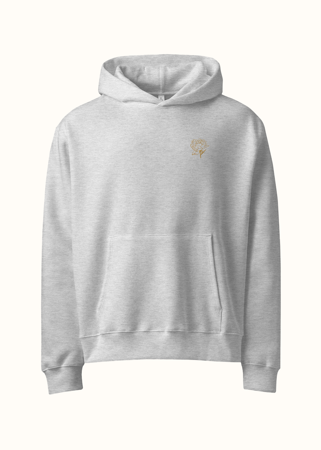 Embroidered Flower Oversized Hoodie