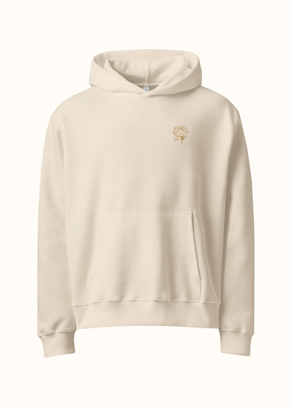 Embroidered Flower Oversized Hoodie