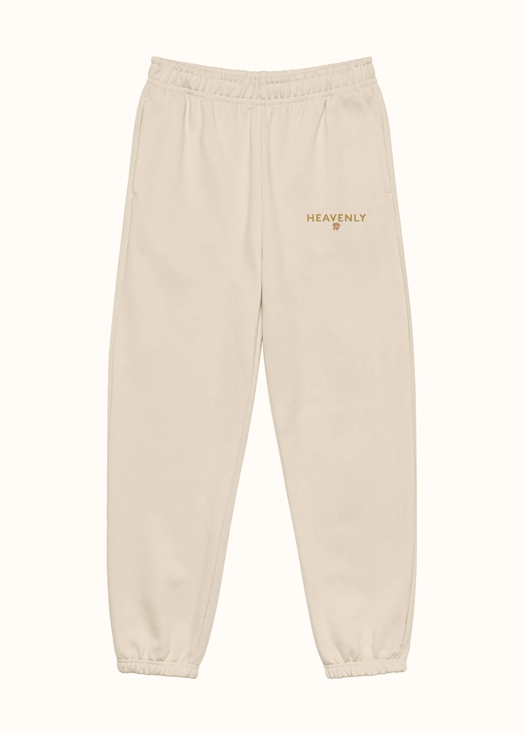 Embroidered Heavenly Flower Sweatpants
