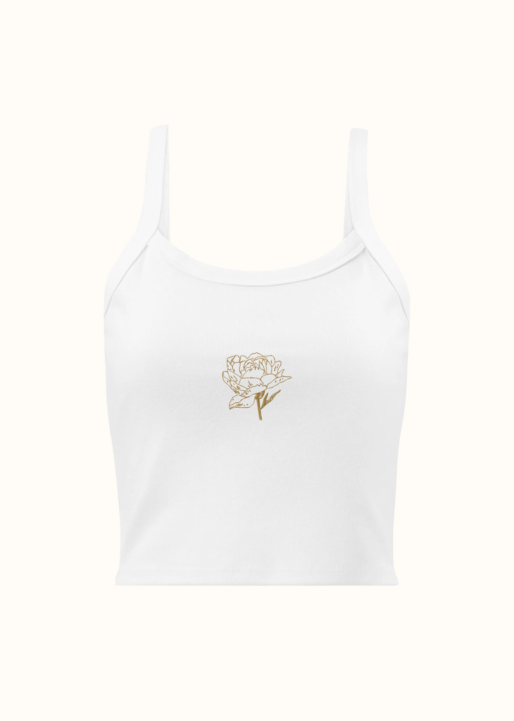 Embroidered Flower Tank Top