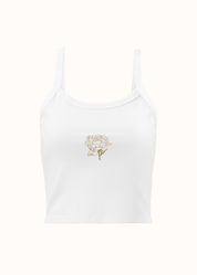 Embroidered Flower Tank Top