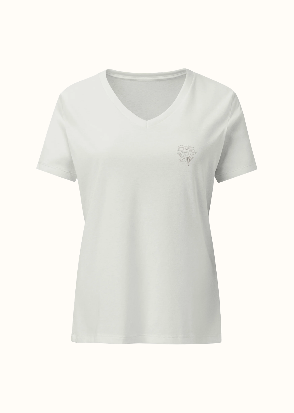 Pocket Flower V-Neck Tee
