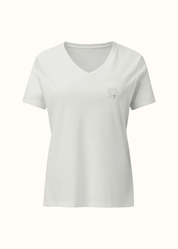 Pocket Flower V-Neck Tee
