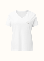 Pocket Flower V-Neck Tee