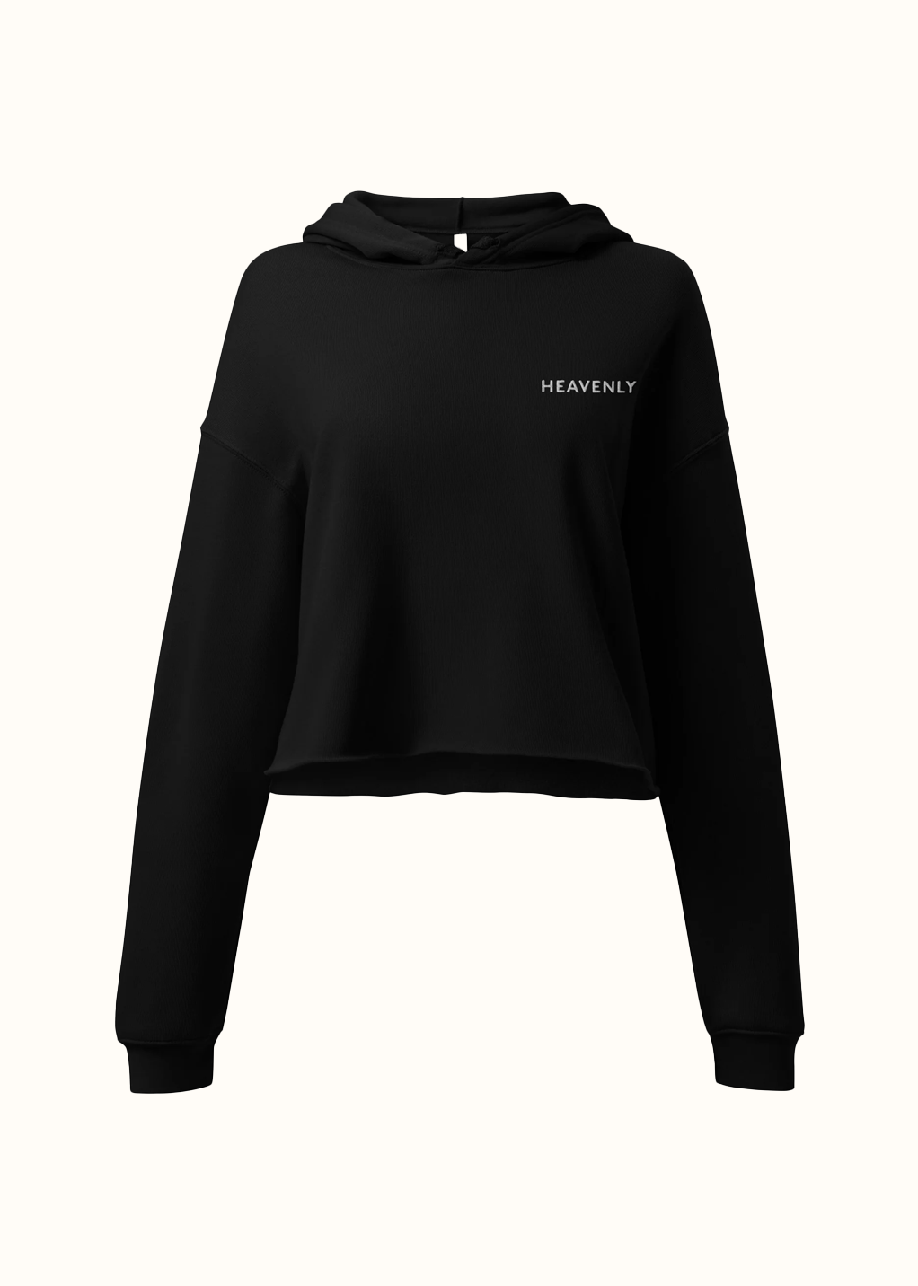 Embroidered Heavenly Crop Hoodie