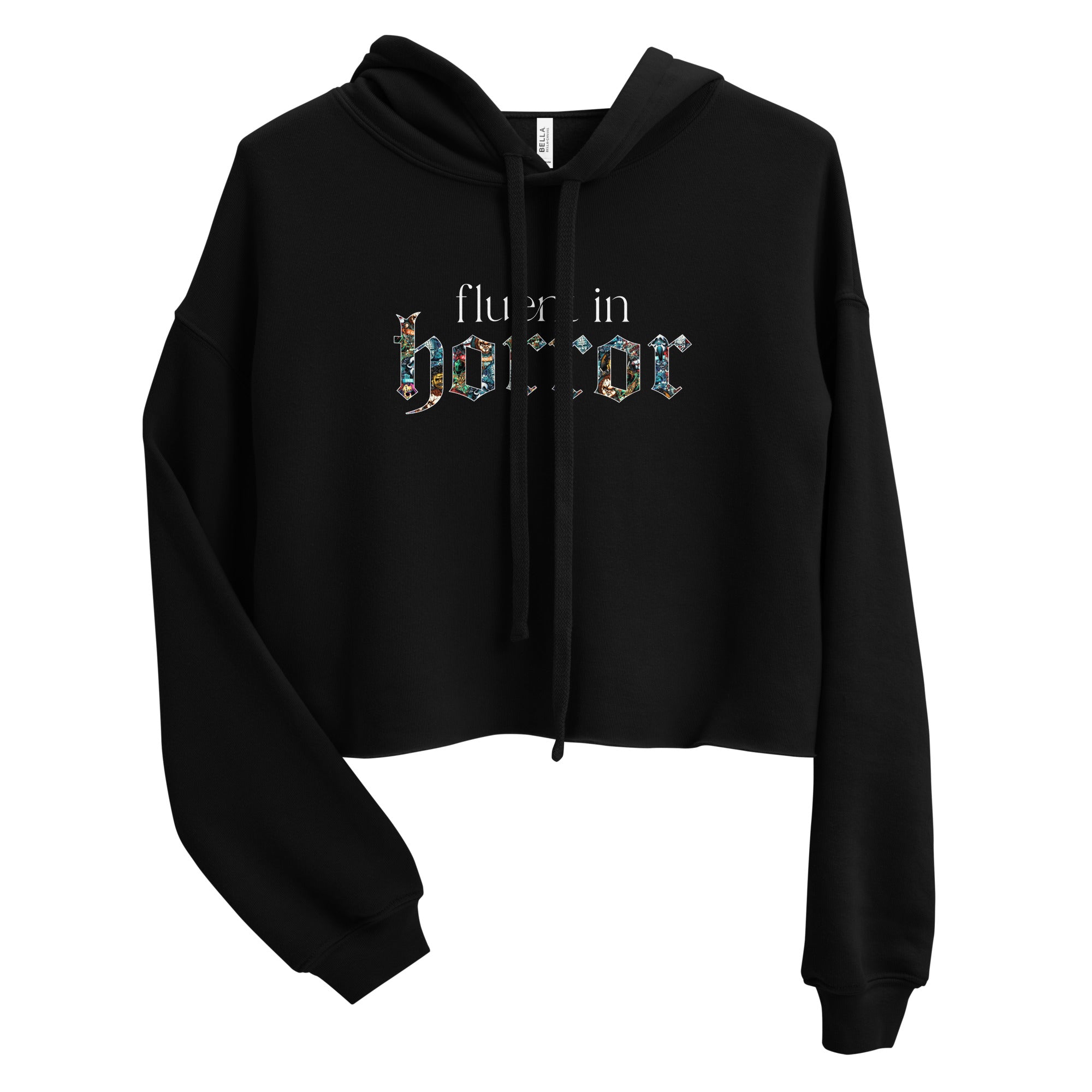 Fluent in Horror Women's Crop Hoodie