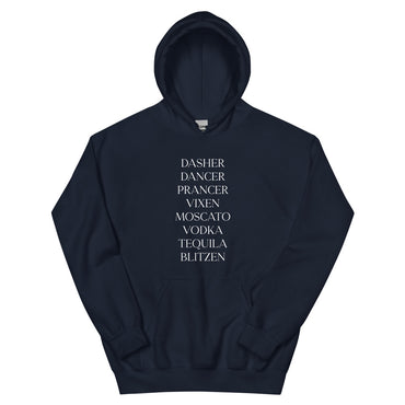 Calling All Reindeer Names Womens Hoodie