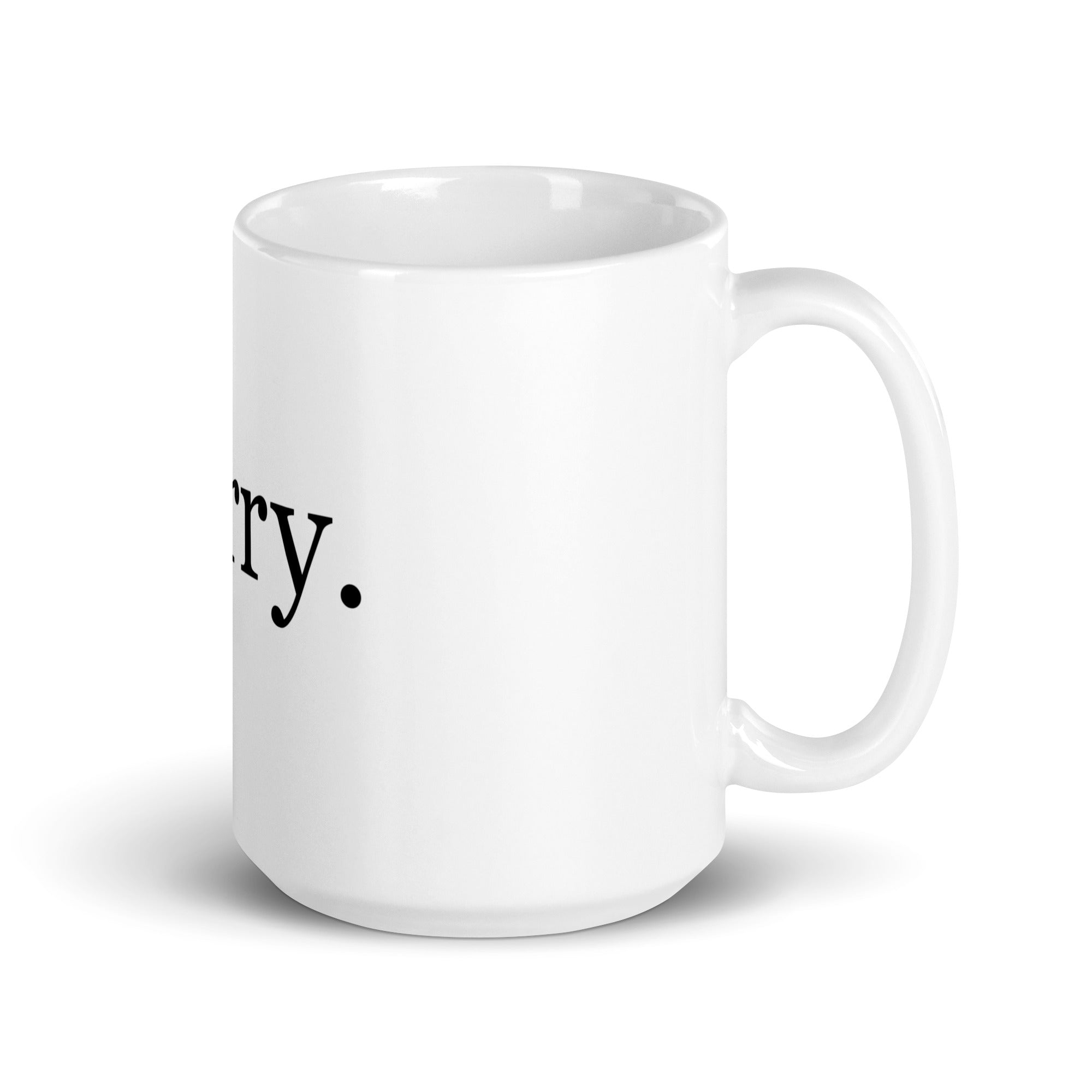 Merry White Coffee Mug 15oz